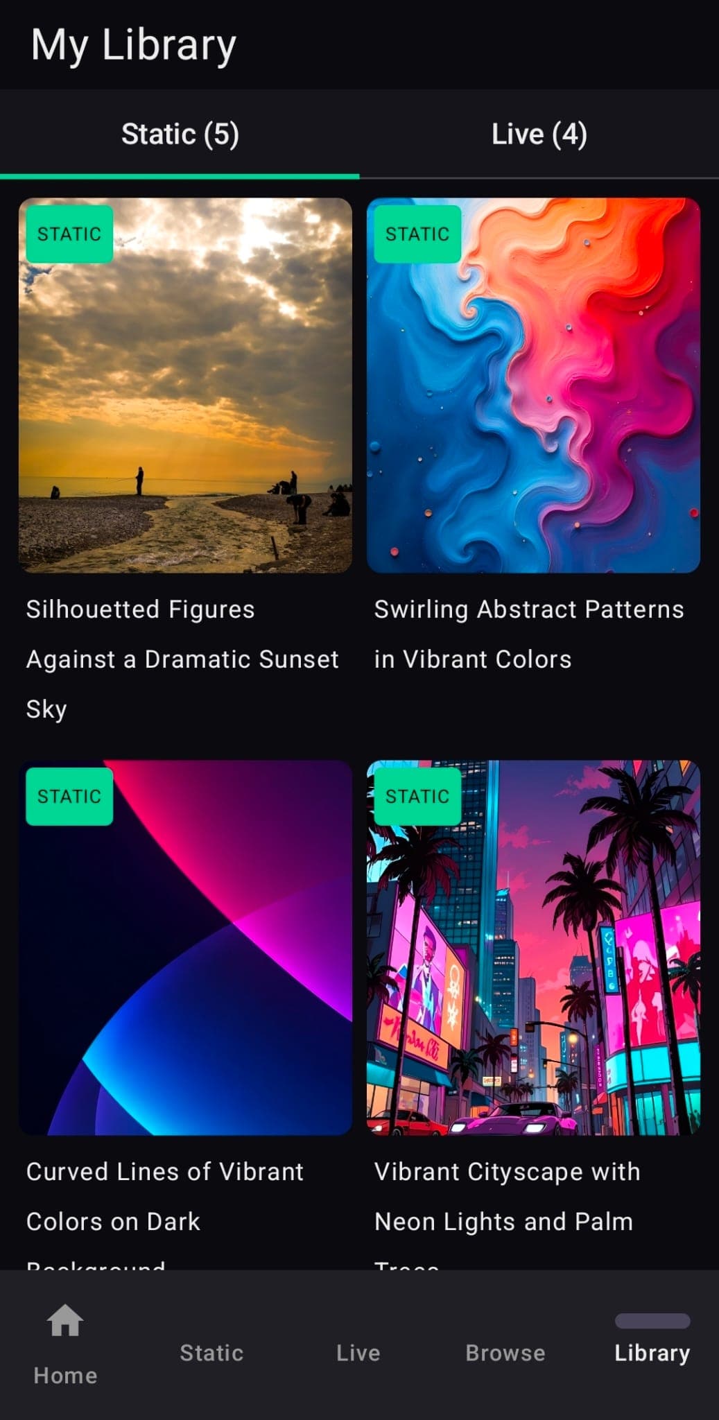 Vybenix for Android — My Library